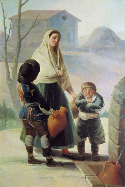 A Woman and two Children by a Fountain, 1786-7 by Francisco de Goya